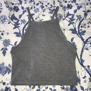 Grey Crop Tank Top
